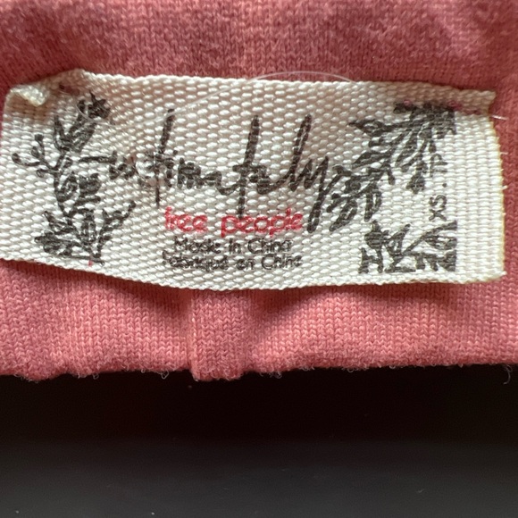 Free People intimately House Party Crop Top w Ruffle Sleeve in Dusty Ros… - Picture 4 of 4